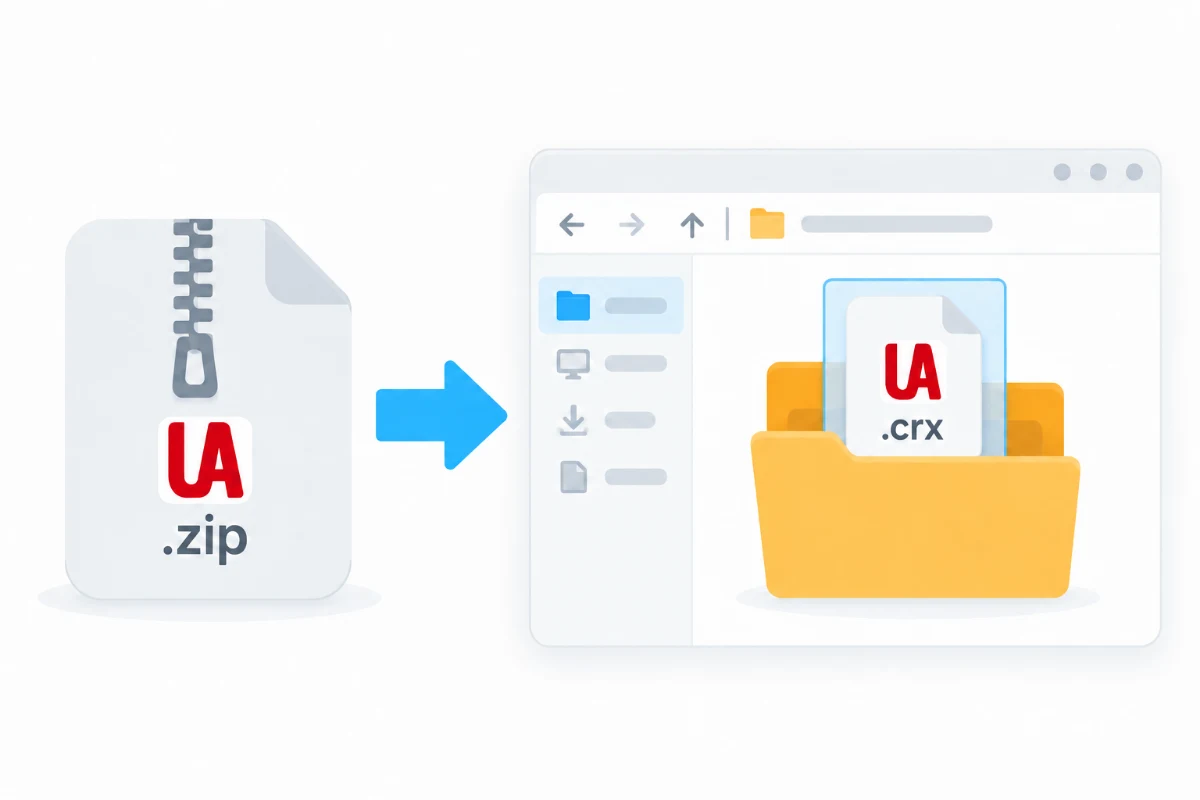 Unpack the ZIP and find the installer named after the extension ID